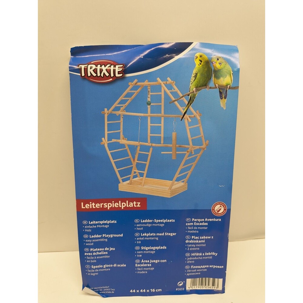 Trixie Wooden Ladder Playground For Small Pet Birds 44x44x16 Cm New